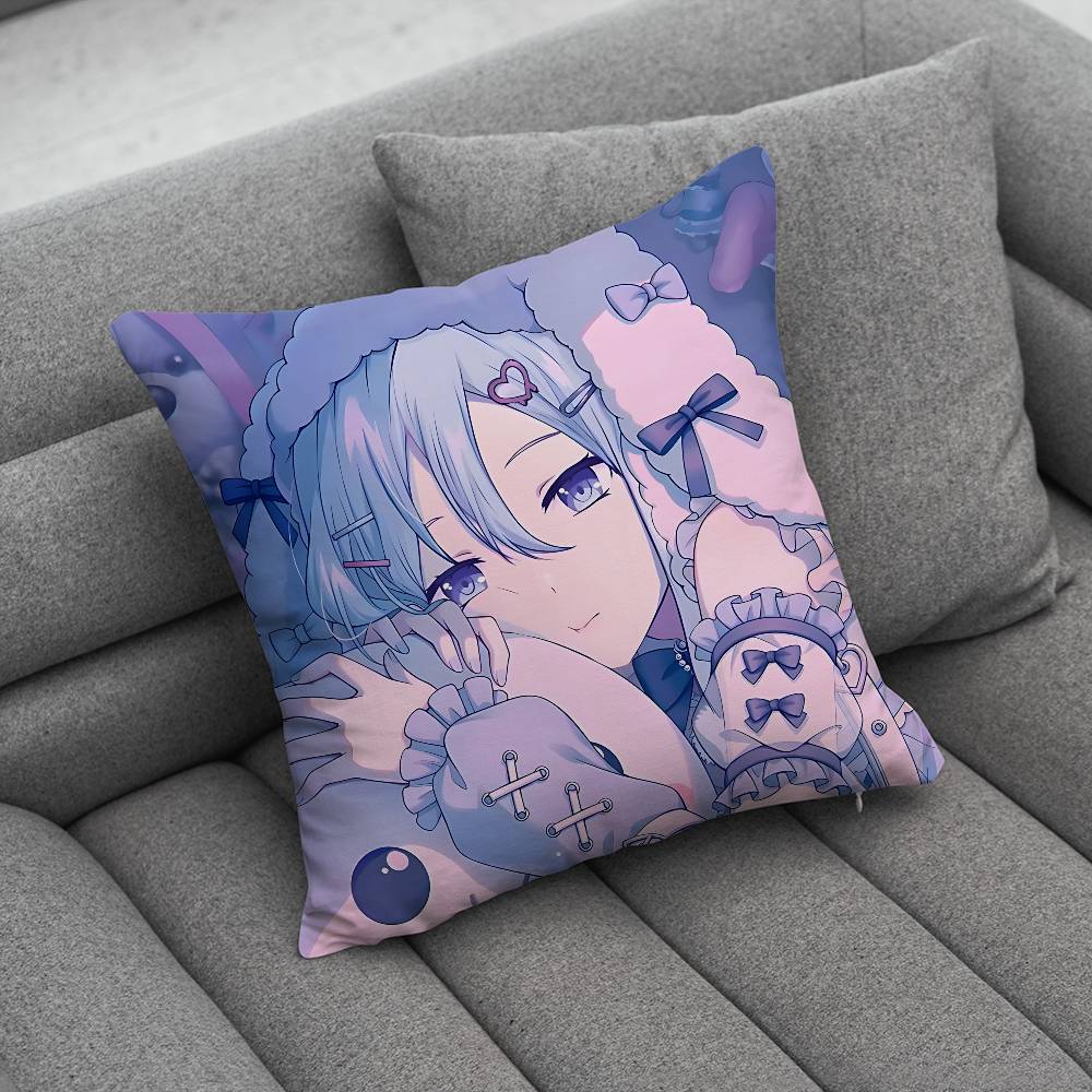 Project Sekai YYoisaki Kanade Pillow Case For Home Bedroom Car Office Decoration Living Room Sofa Cushion Cover Suitable