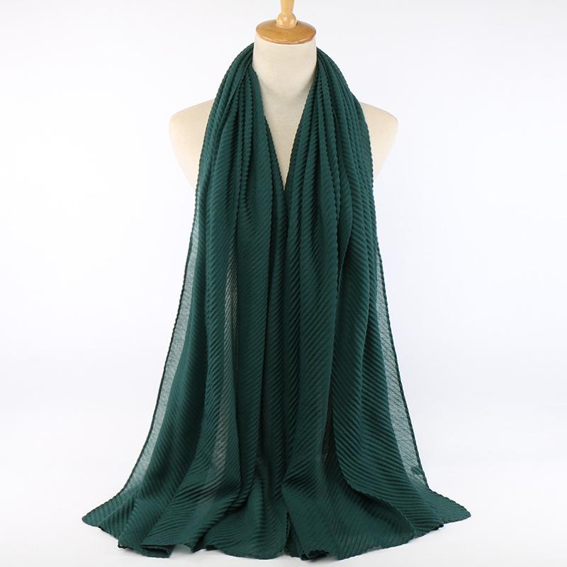 New Crinkle Cotton Scarf Head Hijab Wrap Solid Women Plain Shawls Foulard Femme Lady Headband Muslim Hijabs Store