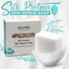 EELHOE Savon Réparateur pour la Peau à la Protéine de Soie Savon Nettoyant Visage Élimine les Acariens Points Noirs Lait de Chèvre Naturel Nettoyage Bain Huile pour la Peau 100g