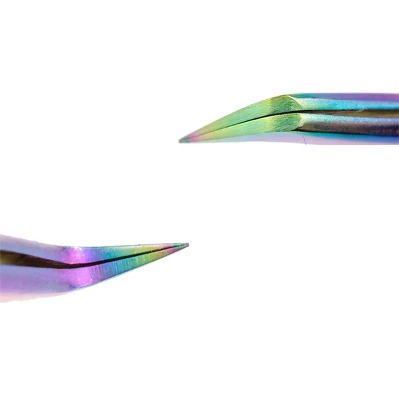 6pcs Eyelashes Tweezers For Lashes Extension Nipper Stainless Steel High Precision Eyelash Extension Eyebrow Tweezers