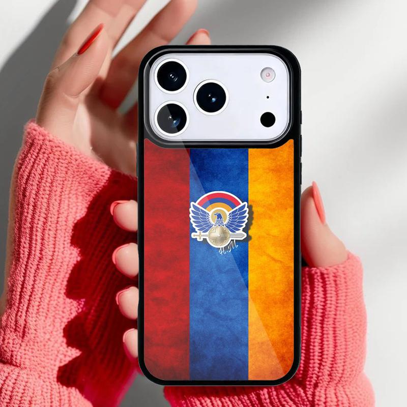Custodia per Telefono con Stampa Bandiera Armena per iPhone 17 16 15 14 13 Pro Max Cover Posteriore per 12 11 Pro Coque