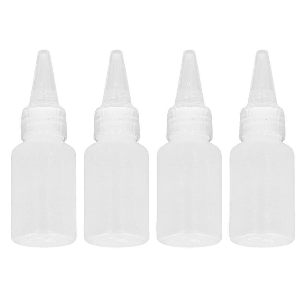 100 Pcs Plastic Squeeze Bottle 30ml Small Translucent Liquid Dispensing Bottle with Scale for Travel Picnic Arts