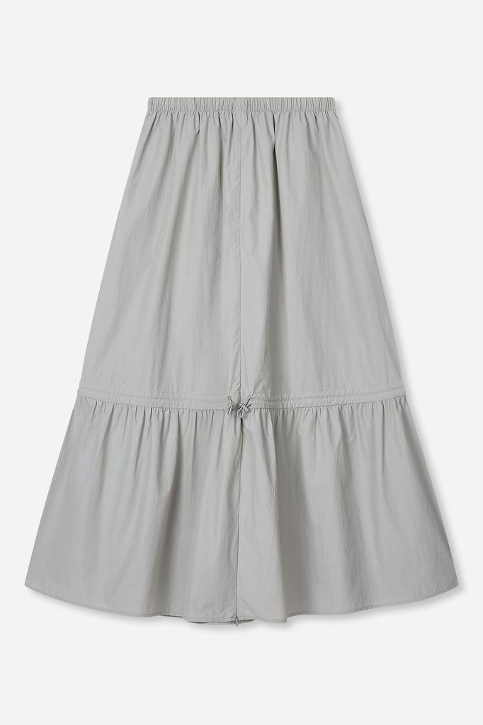 Jaa [Jaah] Shirred Two-Way Skirt_Gray