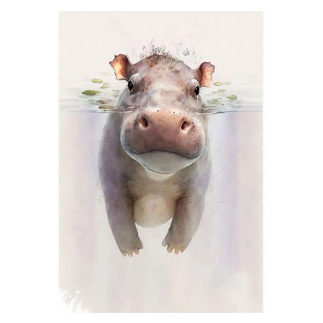 Watercolor Baby Animals Cute Warmth Prints Poster Canvas Painting Modern Wall Art Pictures Living Room Bedroom Home Decoration