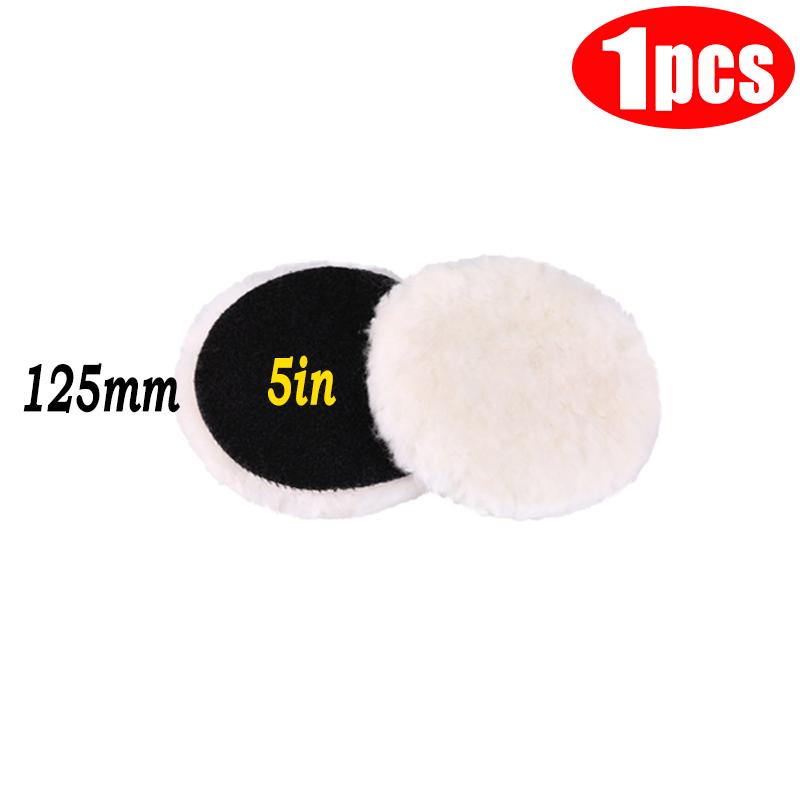 5 rozmiarów 75-180 mm Wełniana tarcza polerska Woskowanie Polerowanie Pielęgnacja lakieru samochodowego Gąbki polerskie do akcesoriów do mycia samochodów
