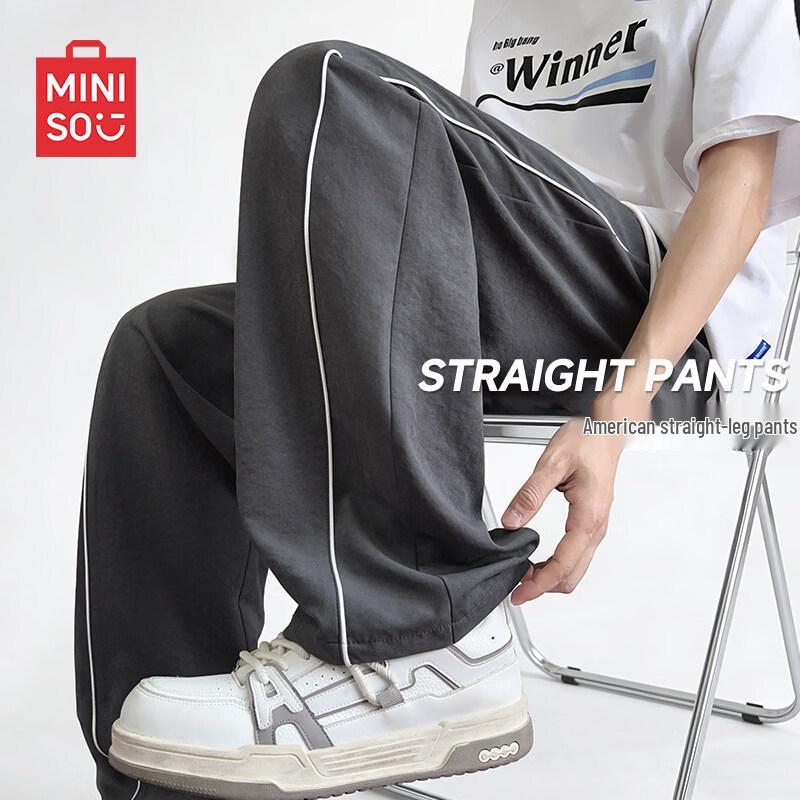 MINISO Men s Summer American Style Straight-Leg Pants XL