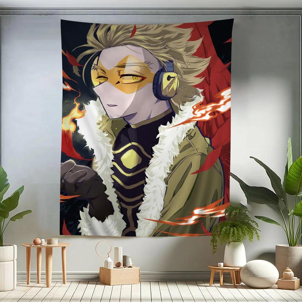 Anime My Hero Academia Hawks Cartone Animato Arazzo da Appendere alla Parete Decorazione Domestica Decorazioni per la Casa