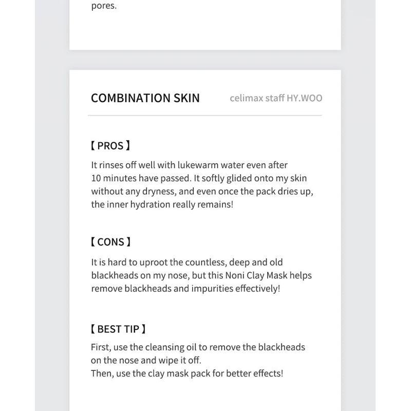 celimax - The Real Noni Refresh Clay Mask