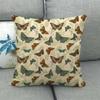 Colorful Butterfly Cartoon Insect Animal Digital Printing Short Plush Pillow Covers For Car Sofa Office Cushion Cover Home Goods