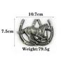 Fine Horse Smooth Zinc Alloy Men's Casual Saddle Equestrian Belt Buckle