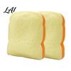 Sliced Bread Fidget Toys 1/2Pcs Simulated Toast Stress Relief Toy Squeeze Sensory Toy Soft Stretchy Fake Food for Kids Teens Adults Desk Reliever