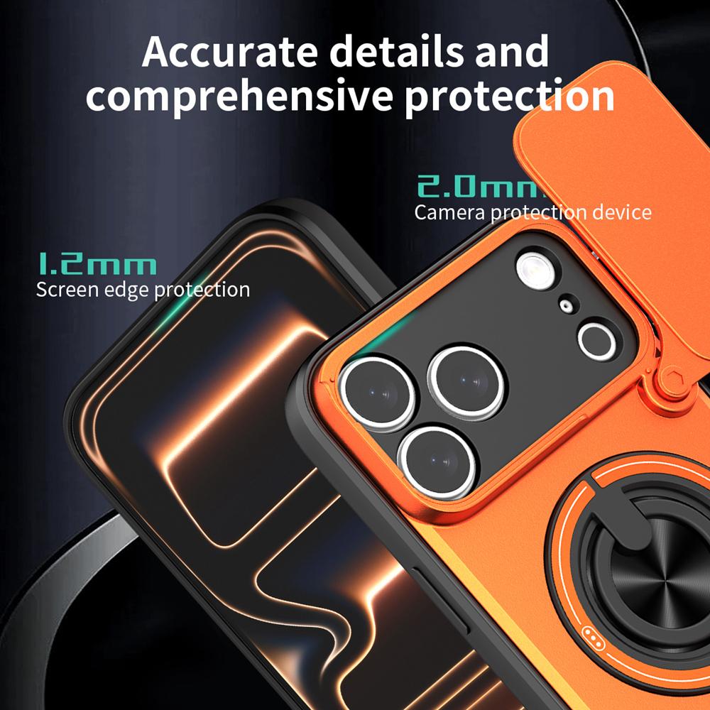 KEYSION Magnetic Phone Case for iPhone 17 Pro Max Slide Camera Protection Upright Kickstand Shockproof Cover for iPhone 17 Air