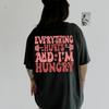 Everything Hurts and I'm Hungry T-Shirt Funny Gym Quote Graphic Tee Women Casual