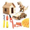 Kit Giocattolo Fai-da-te in Cartone con Viti, Taglierino e Cassetta degli Attrezzi per Bambini Piccoli, Giocattoli Educativi, Giocattoli Interattivi Genitore-Figlio, Regali per Bambini