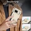 For Google Pixel 8a Kickstand Case PU Leather+TPU Phone Cover with Card Slots