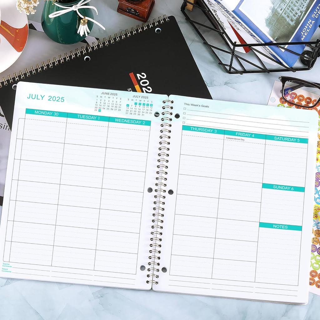 Student Planner 2025-2026 - Academic Planner 2025-2026, July 2025 - June 2026, 11" × 9", Weekly Lesson Planner, Monthly & Weekly School Planner for