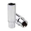 11pcs 1/4 interface long chrome vanadium steel socket, 4mm-14mm socket, 6.35mm industrial grade socket wrench head, ratchet tool