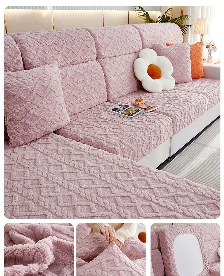 Thicken Seat Cushion Cover Elastic Jacquard Sofa Cover Adjustable Removable Furniture Protector For Pets Kids Sofa Seat Covers
