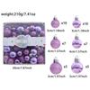 44-Piece Christmas Tree Ornament Set: Glittered Christmas Balls In Gift Box