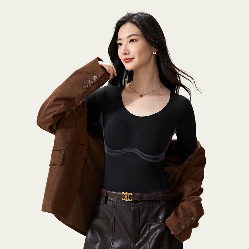 Lyocell Silk Heat-Generating Versatile Long Sleeve Base Layer 8891