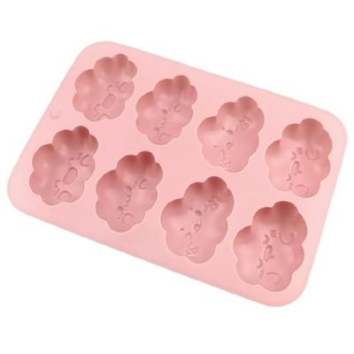 Moules à Truffes en Silicone Multifonctionnels Moules de Cuisson en Silicone Multiusages Nuage de Dessin Animé 8 Sections Plateau de Cuisson pour Douceurs