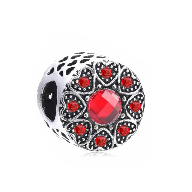 2pcs Colorful Crystal Charm Beads Fit Original Brand Charms Bracelets Necklaces Silver Color Women 'S Bracelet Diy Jewelry Making