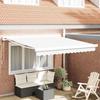 vidaXL Automatic Retractable Awning White 300x250 Cm 3330082