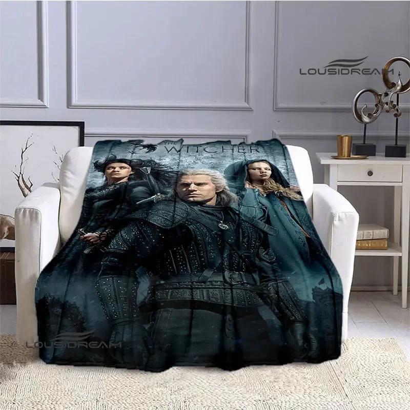 W-Witcher game Printing blanket Flange Warm blanket picnic blanket Home travel blanket bed linings Birthday Gift picnic blanket