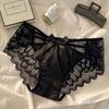 Japanese-Style Lace Bow Low-Waist Breathable Cotton Panties for Women