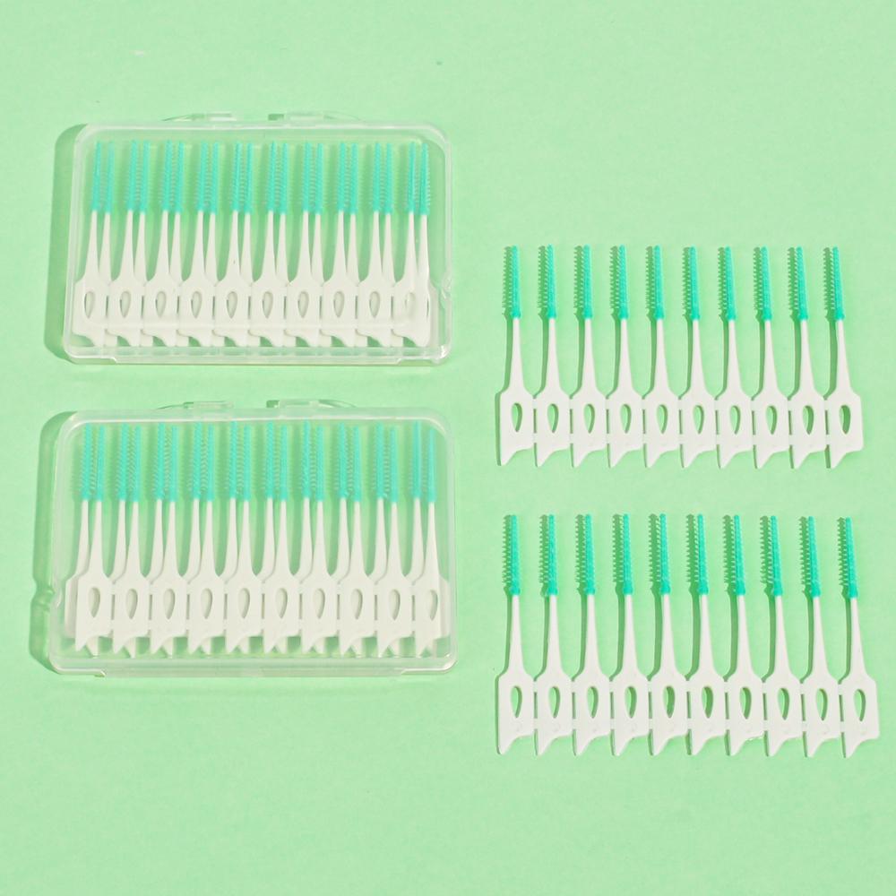 40Pcs Interdental Brushes for Adults Clean Teeth Floss Toothpick Toothbrush Dental Oral Care Tool