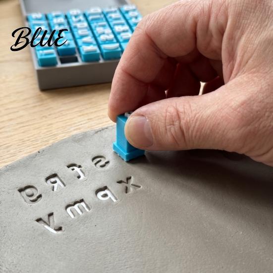 Alphabet Stamps for Clay 72Pcs/Set Concrete And Clay Includes Uppercase Lowercase Letters Numbers Symbols DIY Pottery Imprint Tools with Anti-reverse