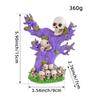 Halloween Green Pumpkin Tree Spirit Figurine - Spooky Skull Decor for Party and Atmosphere