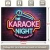 Neon "The Karaoke Night" Backdrop for Birthday & Music Parties