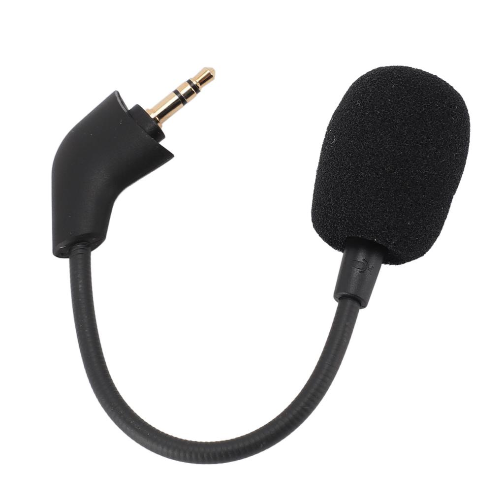 Flexible Microphone 3.5mm Plug Omni Directional Detachable Game Mic Replacement for HyperX Cloud Wired Headset