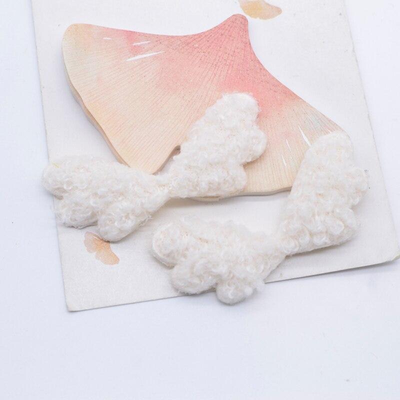 10 pezzi 64*28mm ala d'angelo appliques cucito su scrapbooking artigianato planare accessori decorazioni patch