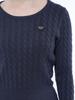 Chaenseseunoi Wide Round Neck Cable Knit Navy/W251Tp07Ny
