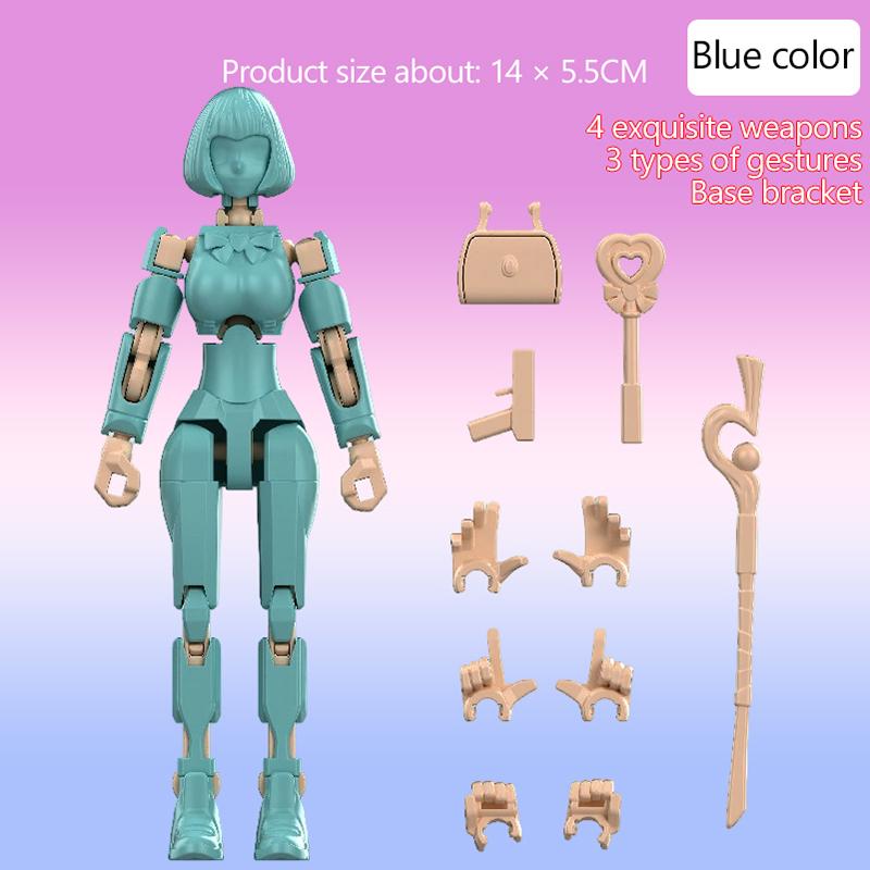 

3D-печатная фигурка женщины-воина с несколькими шарнирами, подвижная модель игрушки, креативный манекен, кукла-головоломка для детей, подарок для декора