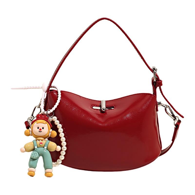 

Мультяшная сумка-подвеска для аксессуаров, милая, креативная, летняя новинка, высококачественная текстура, универсальная сумка через плечо, мессенджер, женская one size fits all красный