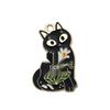 Cartoon Drip Oil Kitten Hollow Ring Jewelry Pendant Earring Keychain Accessory