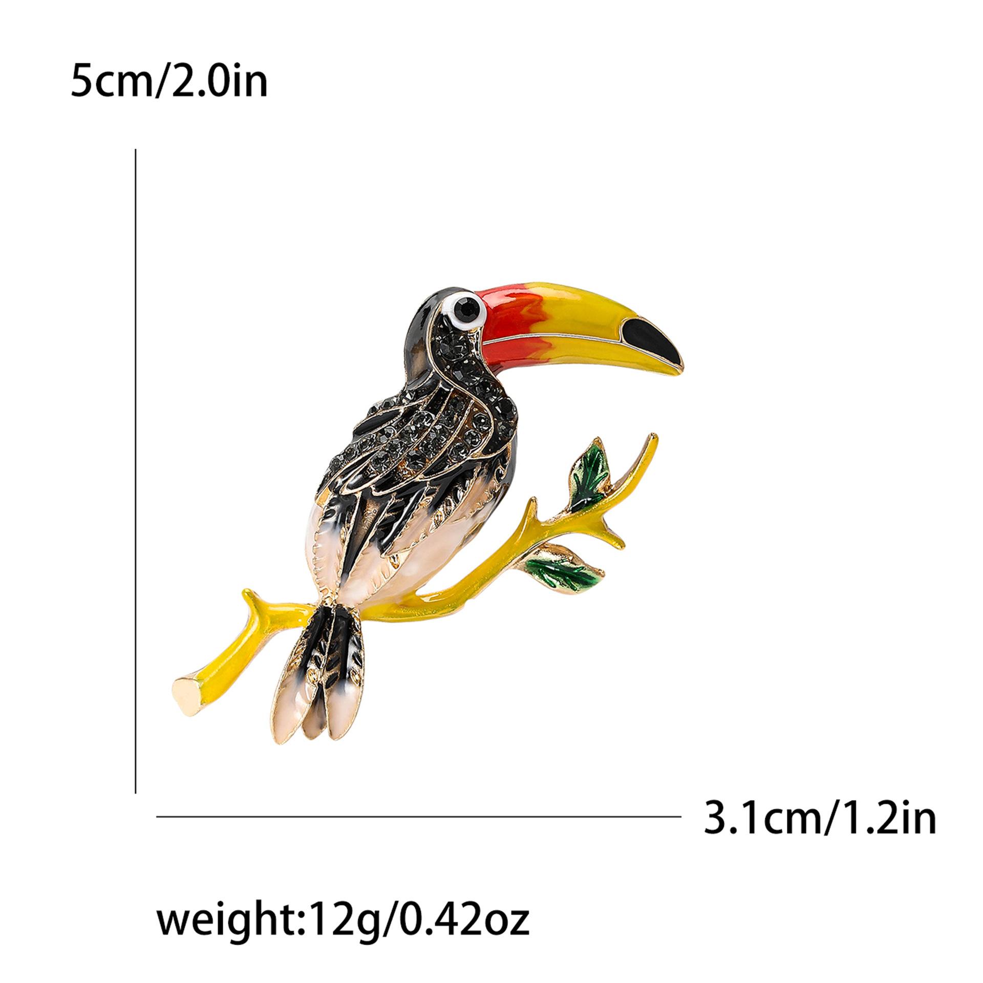 

Простая и изысканная эмалевая брошь в виде ара, модные и персонализированные мужские и женские пальто, костюмы, корсажи, аксессуары, булавки в виде животных