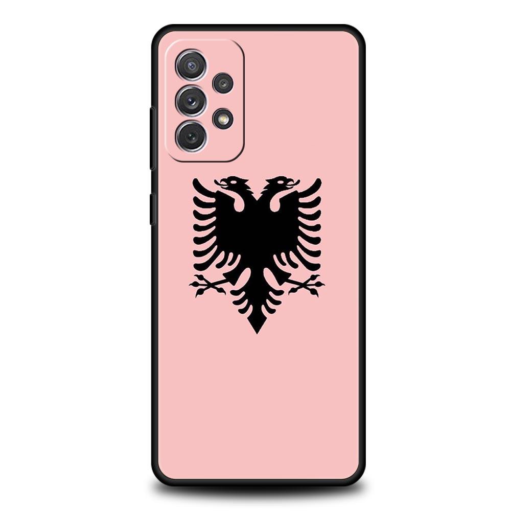 Phone Case For Samsung Galaxy A15 A13 A51 A71 A41 A31 A21S A03S A05 A12 A32 A52 A23 A25 A33 A53 A73 5G Cover Albania flag