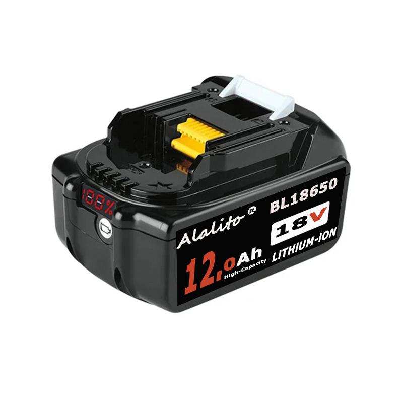 For Makita 18V Battery 12.0Ah 18650 Lithium Ion Replacement BL1860B BL1860 BL1850 Rechargeable Power Tool Battery DDF486 DF488