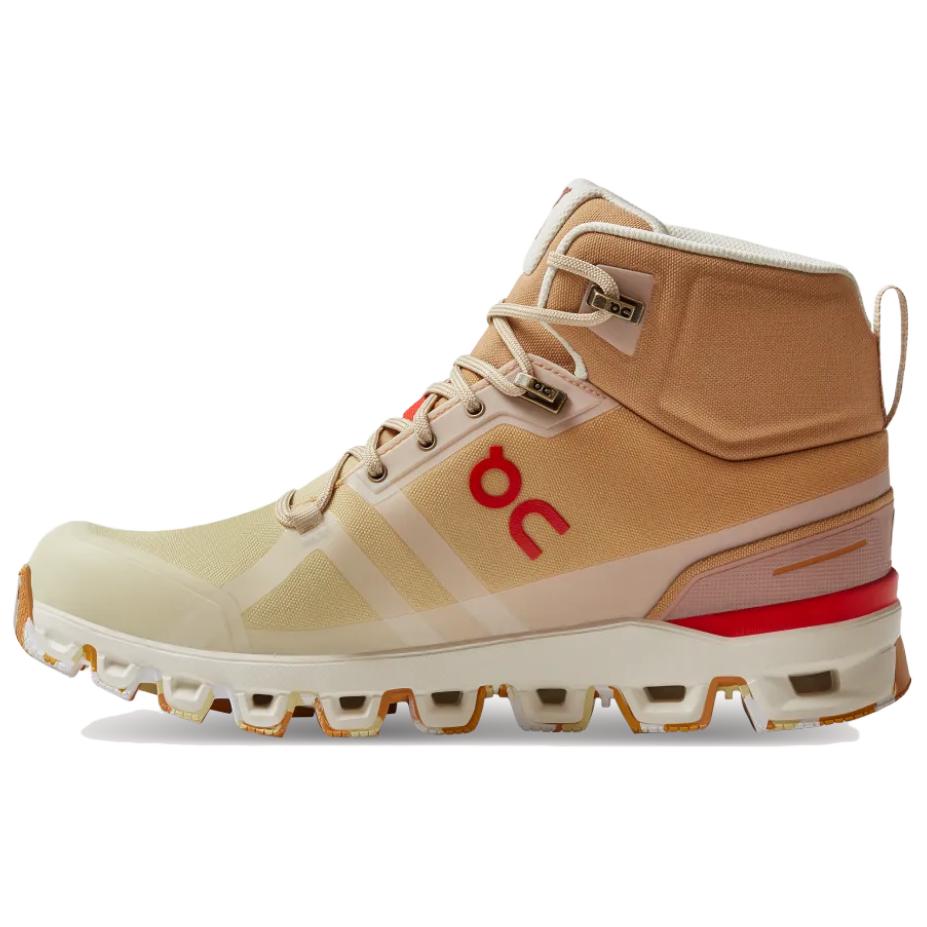 On Cloudrock 2 Fashi Versatile Durable Waterproof High-Top Hiking Shoes Women Hiking Shoes Orange 23.98752