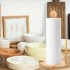 Minimalist Paper Towel Holder Bamboo Tissue Stand Multipurpose Vertical Paper Holder  Bathrooms