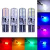 10Pcs W5W T10 Strobe Flash LED Silicone Gel Light 194 168 3014 24SMD Strobe Flash Two Modes of Operation Car Light Bulbs 12V,White