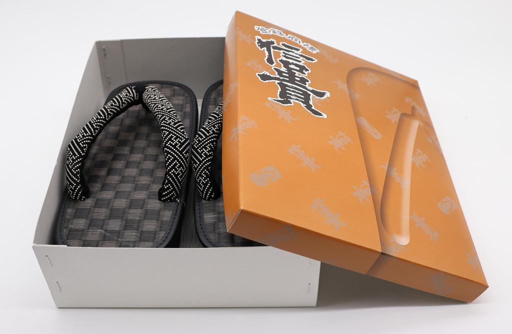 Shigi Geta Checkered Black Tatami Thick Saaya Made In 26cm Men's Sandals, Pattern, Pattern, Sole, Pattern, Japan, (8.6 Inches)