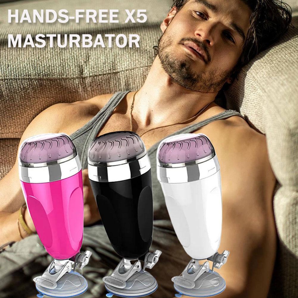 X5 Hands Free Male Masturbator Intimacy Device with Vibration Stress Relief Massager Adult Pleasure Toy Easy to Use Intimate