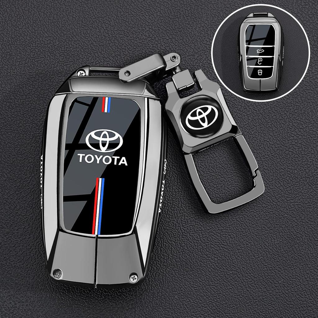 Transparent Car Key Fob Case Cover Black Key Case Shell Protector For Toyota For Sienna For Venza For Car Accessories