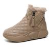 Women's Snow Boots Fur Ladies Shoes Fluff Ankle Boots for Women Waterproof Shoes Design Zipper Round Toe Lady Winter Short Boots