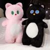 Black cat throw pillow plush toy doll cat doll home pillow girl soothing doll